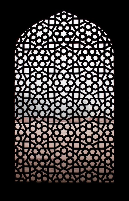 Papier peint  Grille noir et blanc à New Delhi