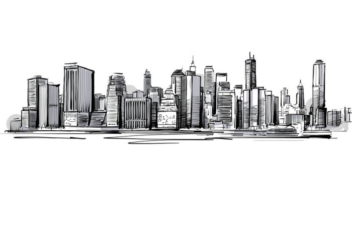 Papier peint  Gris Skyline