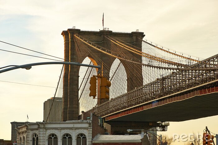Papier peint  Gros plan sur le Pont de Brooklyn