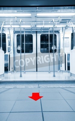 Papier peint  Gros plan sur un train de métro