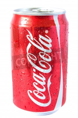 Papier peint  Gros plan sur une canette de Coca-Cola