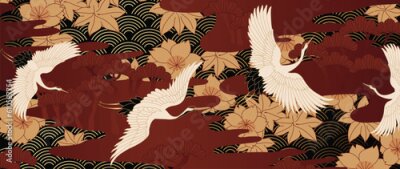 Papier peint  Grues volantes