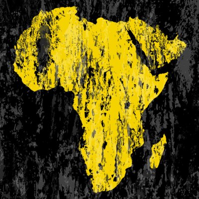 Grunge carte de l'Afrique