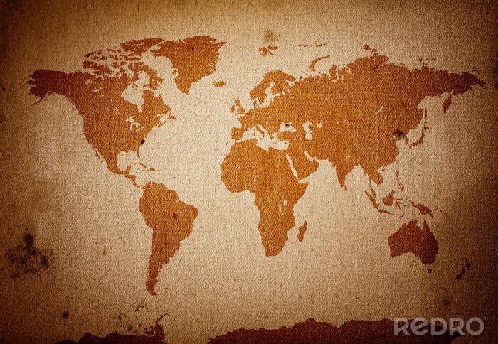 Papier peint  Grunge carte du monde