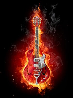 Guitare brûlante