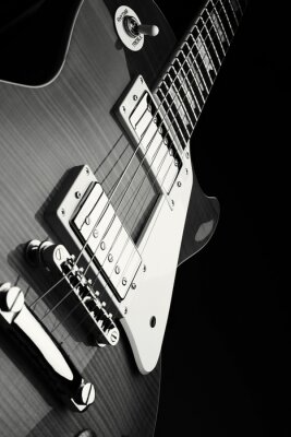 Papier peint  Guitare en noir et blanc