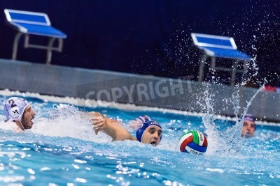 Papier peint  Handball aquatique dans la piscine