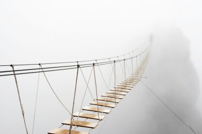 Papier peint  Hanging bridge in fog