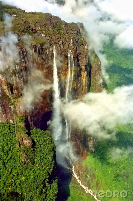 Papier peint  Hautes chutes d'eau au Venezuela
