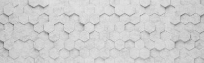Papier peint  Hexagones en 3D gris