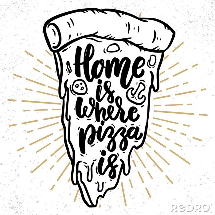 Papier peint  Home is where pizza is
