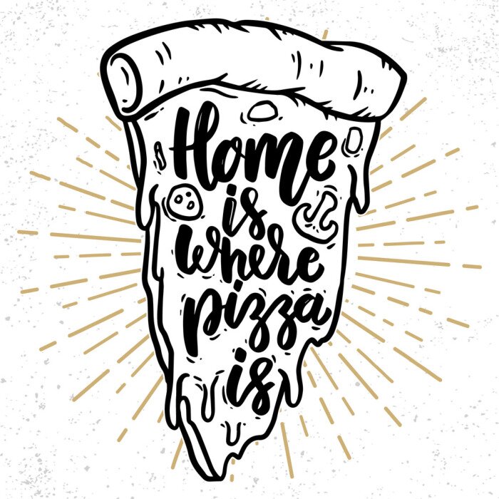 Papier peint  Home is where pizza is
