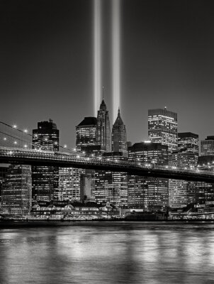 Hommage lumineux, Septembre 11 Commémoration, New York City
