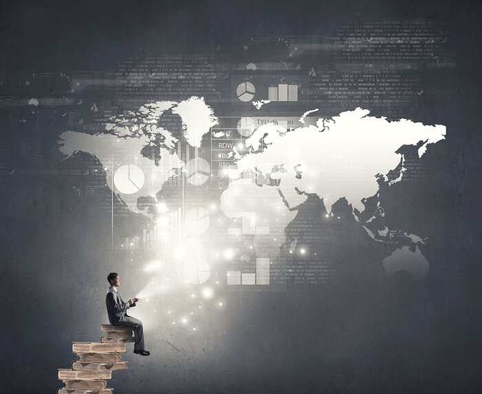 Papier peint  Homme d'affaires en utilisant portable