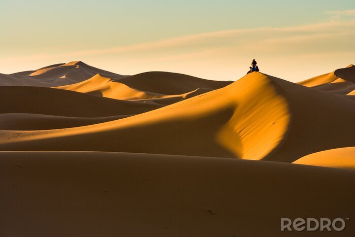 Papier peint  Homme dans le désert