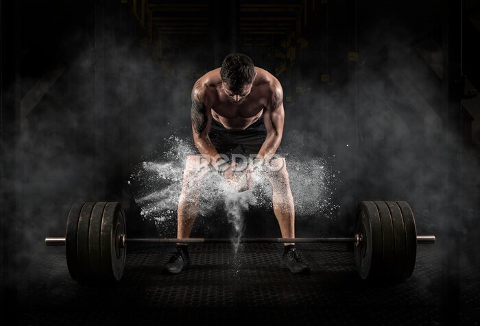Papier peint  Homme se préparant à l'entraînement