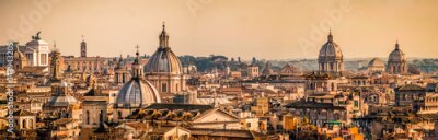 Papier peint  Horizon de Rome, Italie. Architecture de Rome et point de repère, paysage urbain. Carte postale Rome