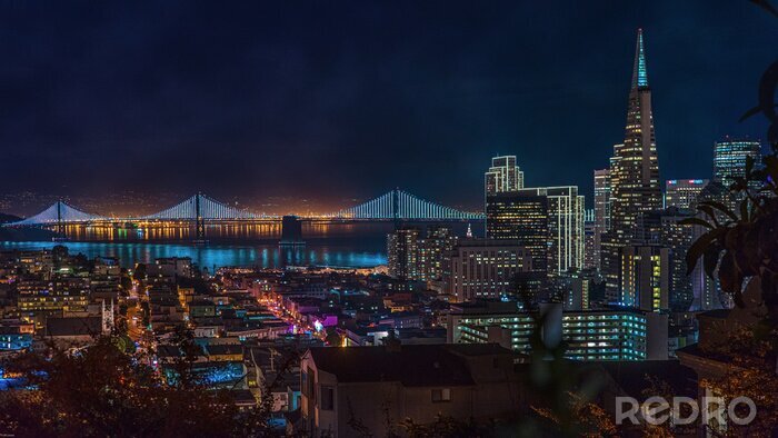 Papier peint  Horizon de San Francisco la nuit