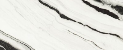 Papier peint  Illusion d'un marbre lisse noir et blanc