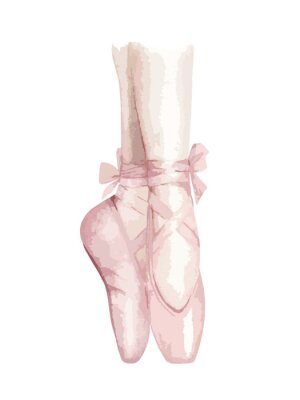 Illustration de ballet aquarelle. Dessiné de main vector art. Mode d'impression