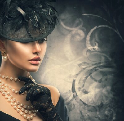 Papier peint  Illustration de femme vintage