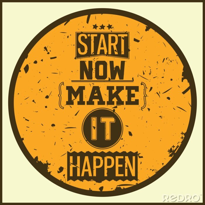 Papier peint  Illustration de style grunge avec lettrage