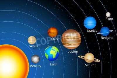 Papier peint  Illustration du système solaire