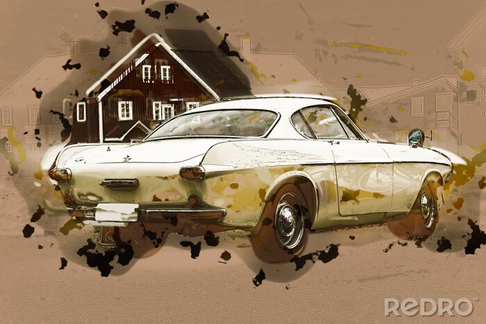 Papier peint  Illustration Oldtimer