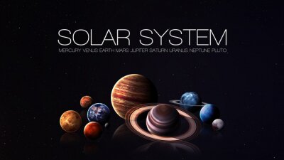 Illustration sombre avec le système solaire