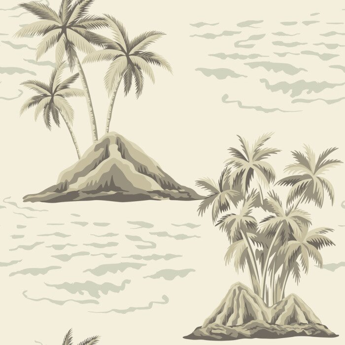 Papier peint  Îlots de style vintage