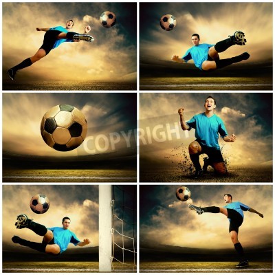 Papier peint  Image avec le motif du ballon de foot