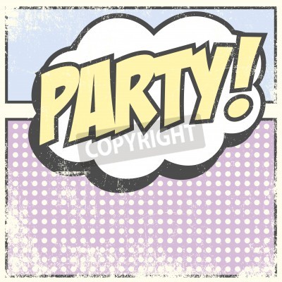 Papier peint  Image avec une inscription de style pop art