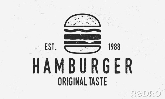 Papier peint  Image d'un hamburger sur fond clair
