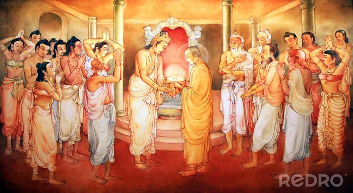 Papier peint  Image dans un temple