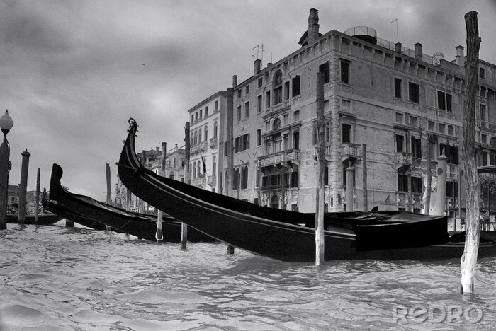 Papier peint  Image en noir et blanc de Venise
