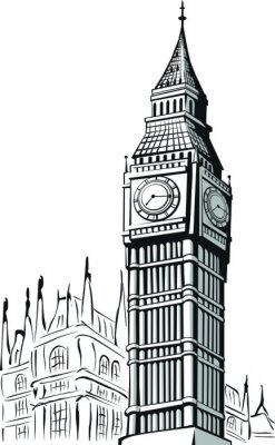 Papier peint  Image graphique avec le Big Ben