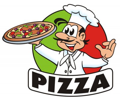 Image graphique icône de pizza italiennee