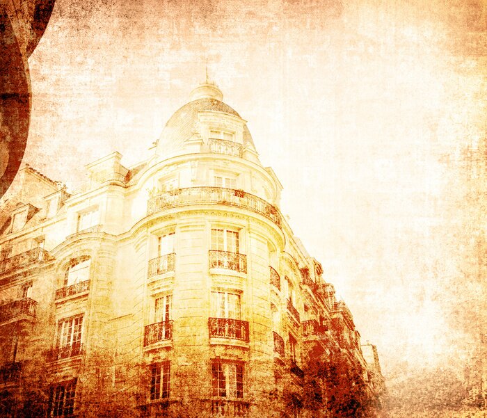 Papier peint  Immeuble de style rétro à Paris