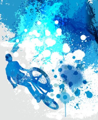 Papier peint  Impression artistique d'un cycliste