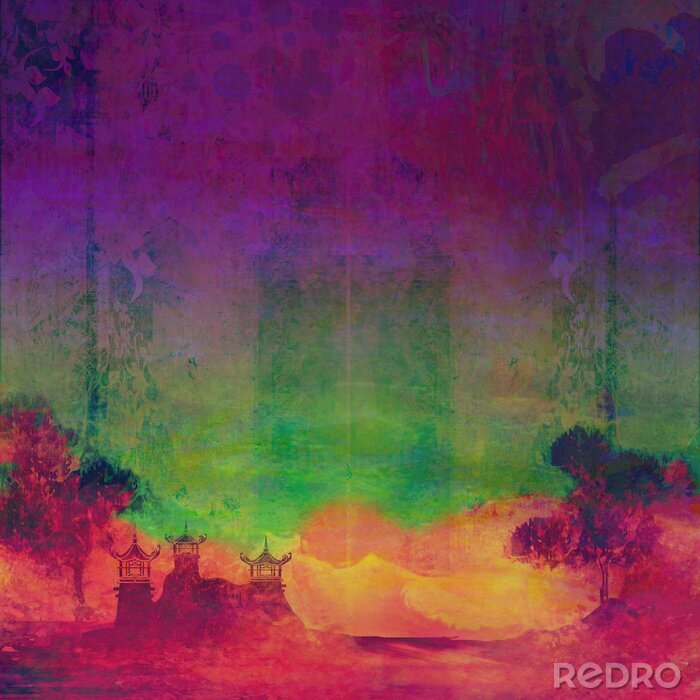 Papier peint  Impressions asiatiques