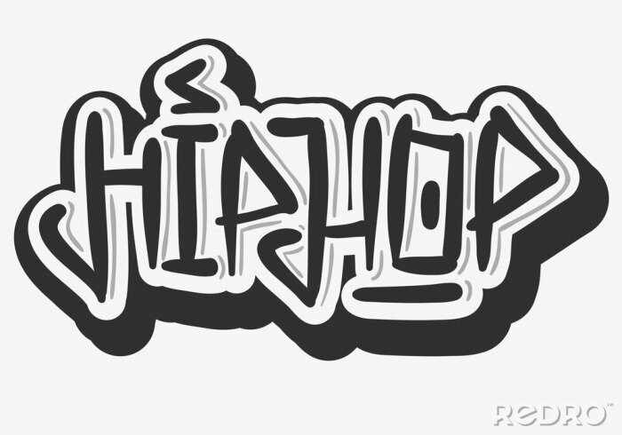 Papier peint  Inscription hip-hop