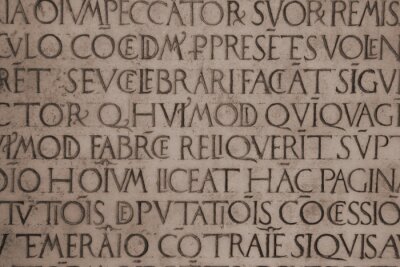 Inscription latine catholique médiévale