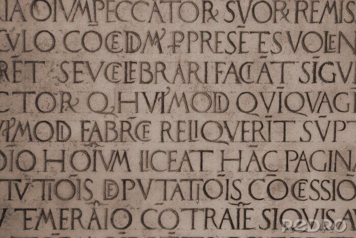 Papier peint  Inscription latine catholique médiévale