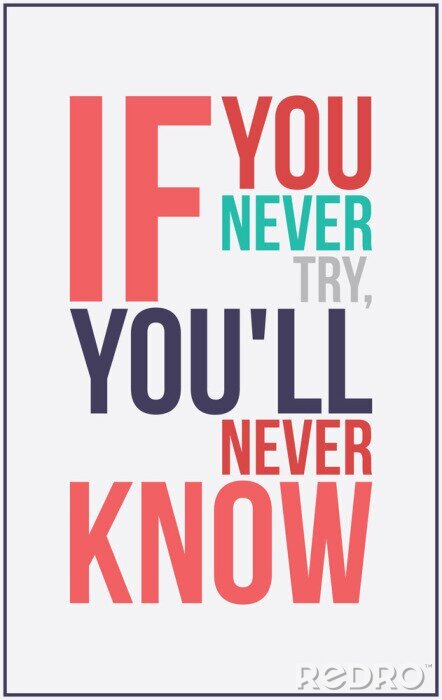 Papier peint  Inscriptions colorées de motivation