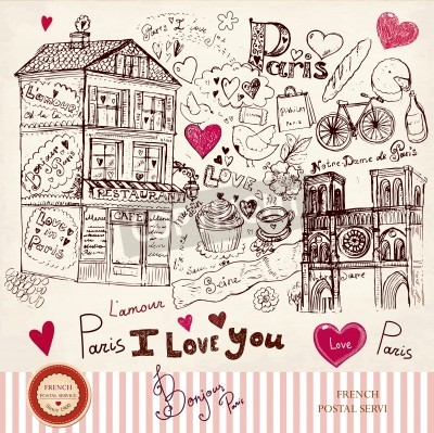 Papier peint  Inspiration vintage parisienne