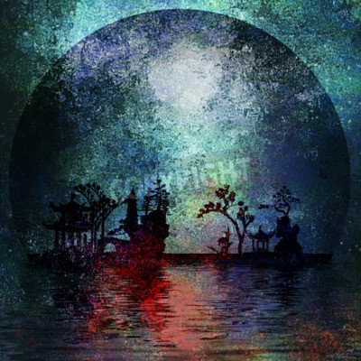 Papier peint  Jardin abstrait asiatique