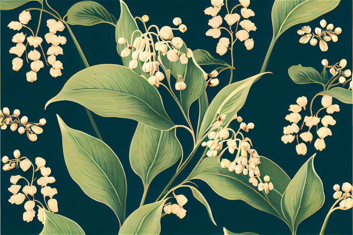 Papier peint  Jardin du muguet