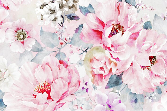 Papier peint  Jardin printanier pittoresque