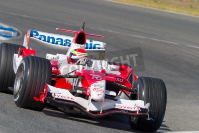 Papier peint  JEREZ DE LA FRONTERA, ESPAGNE -  11 OCT: Ricardo Zonta Toyota F1 course séance d'entraînement 11 Octobre , 2006 à Jerez de la Frontera , Espagne