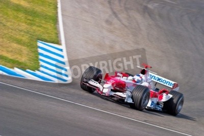 Papier peint  Jerez de la Frontera, Espagne - 22 juin: Olivier Panis Toyota F1 séance d'entraînement 22 juin 2005 à Jerez de la Frontera, Espagne